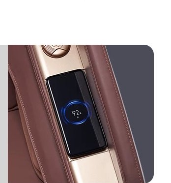 Aceso Plus armrest with built-in wireless phone charging